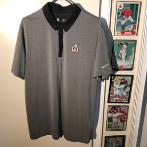 Super Bowl LI Nike Polo Shirt Men’s Large Patriots vs Falcons Brady MVP